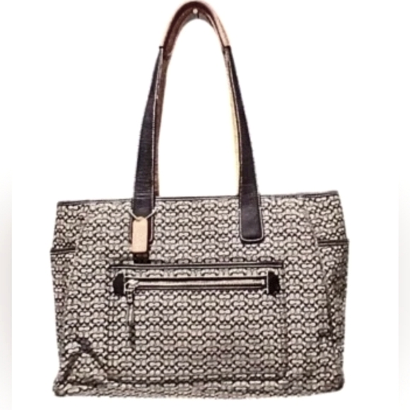 Coach Monogram Signature Voyager Baby Bag Black Canvas/Leather - Picture 1 of 17